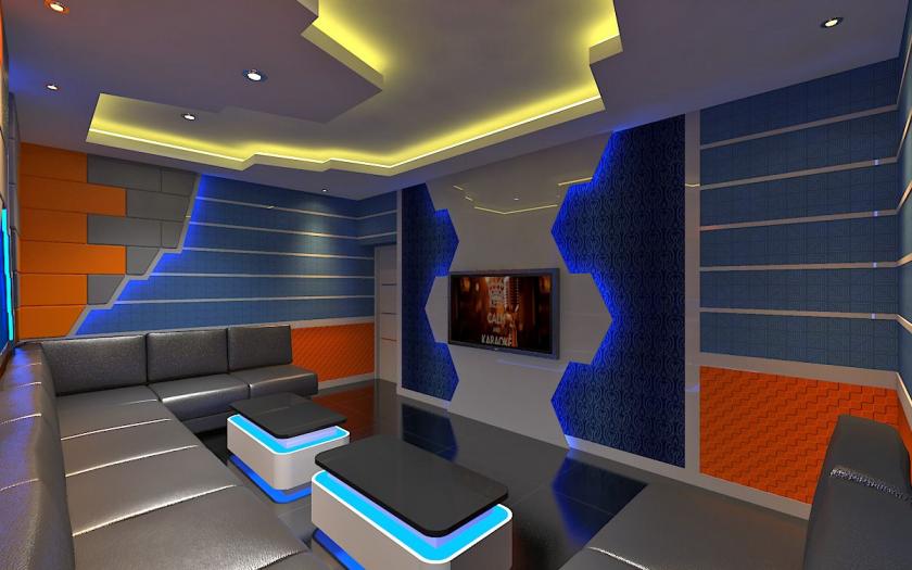 INTERIOR RUANG KARAOKE PRIBADI ATAU KOMERSIL , 0878-1446-2446, KEDAP SUARA